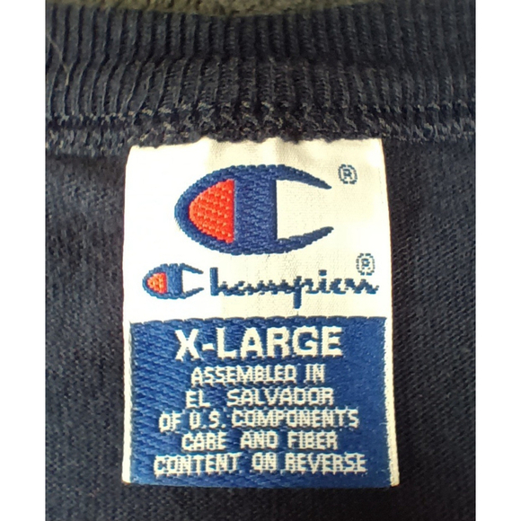 Vintage 90s Texas Tech Red Raiders Adult XL T-shirt Navy Blue Tee Champion - Picture 6 of 7